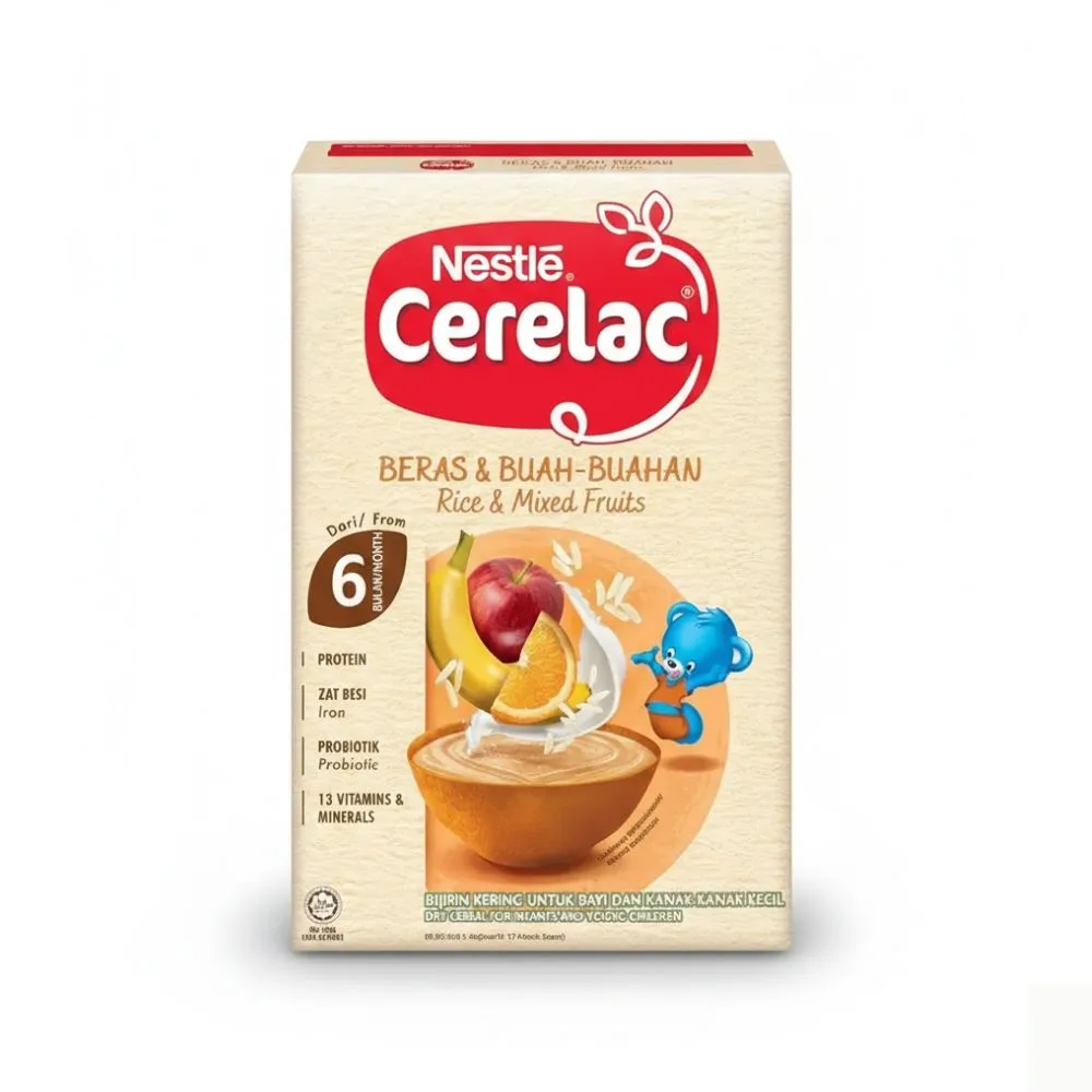 Nestlé Cerelac Rice & Mixed Fruits 250g | 6m+ Infant Cereal
