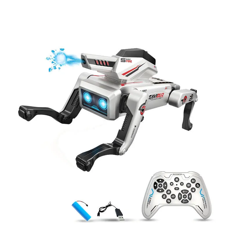 Interactive RC Smart AI Robot Dog with Shooter for Kids