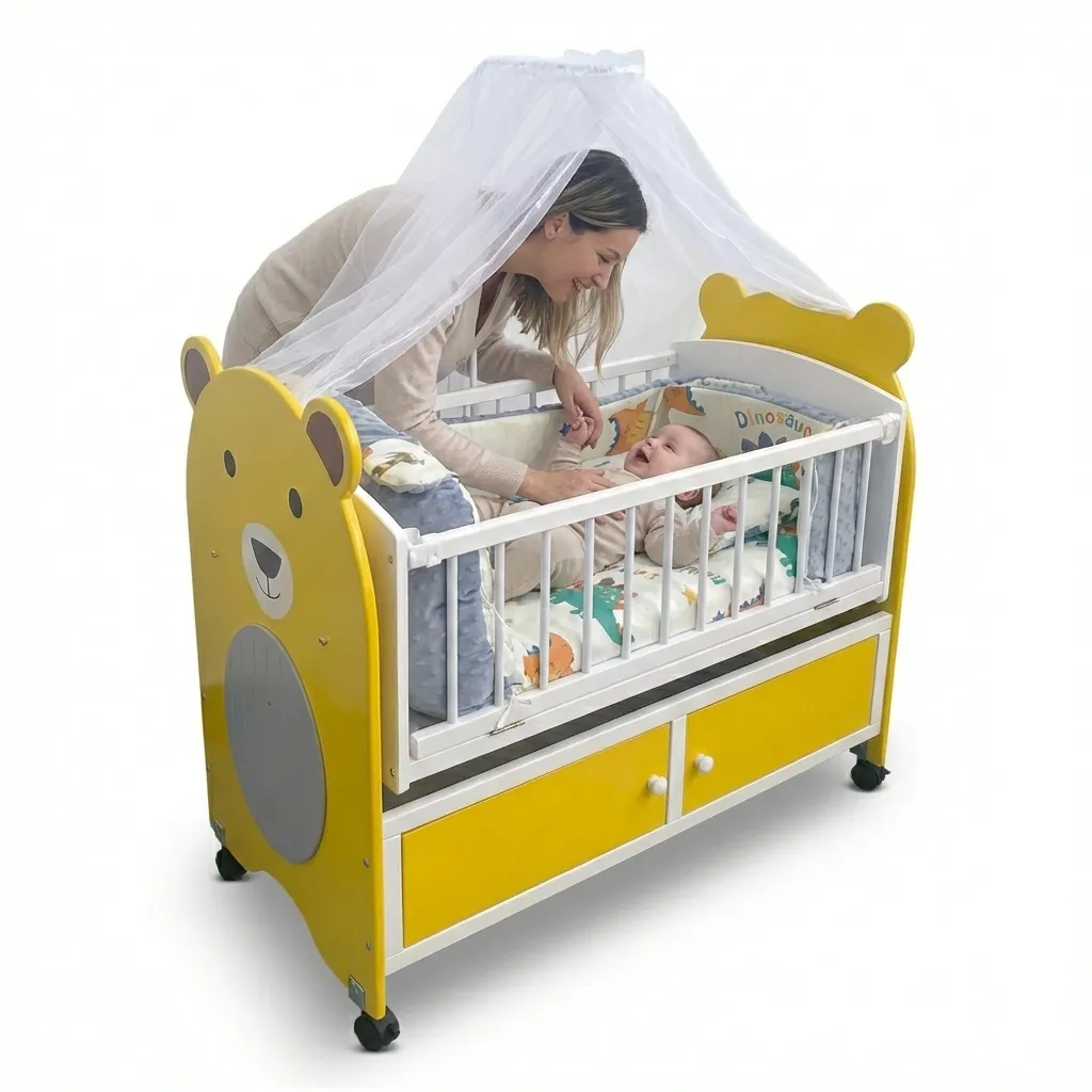 Brave Baby YSJ 560 Multifunctional Wooden Baby Cot
