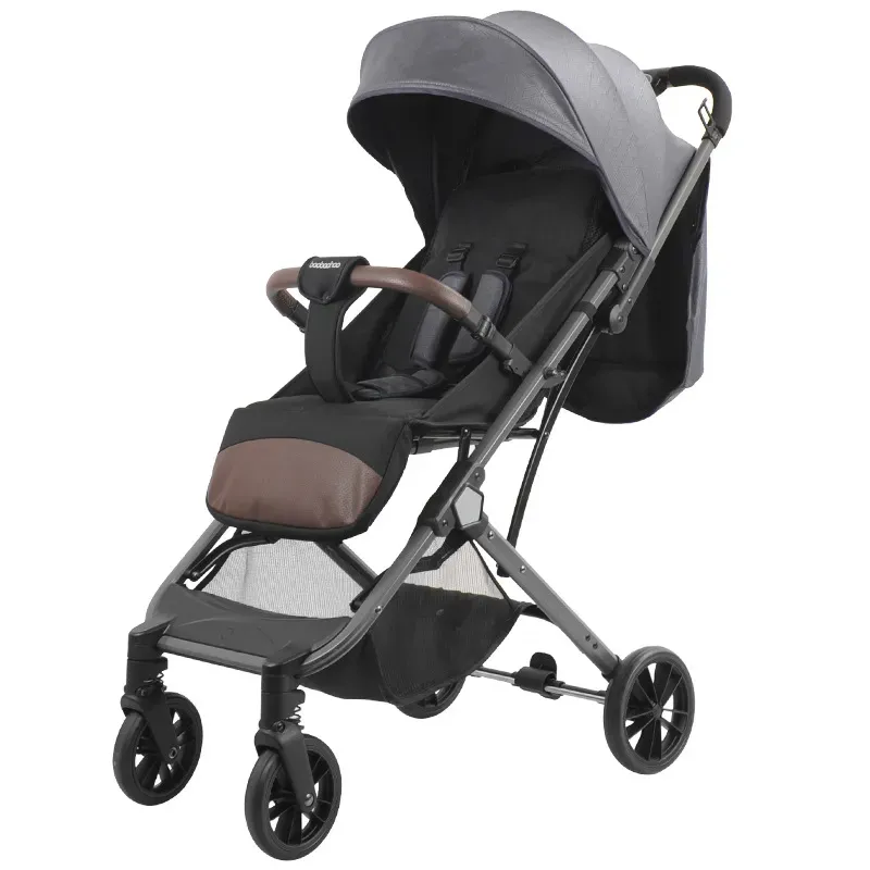 Lightweight Foldable Baby Stroller – BaoBaoHao Y3 Travel Pram - Grey