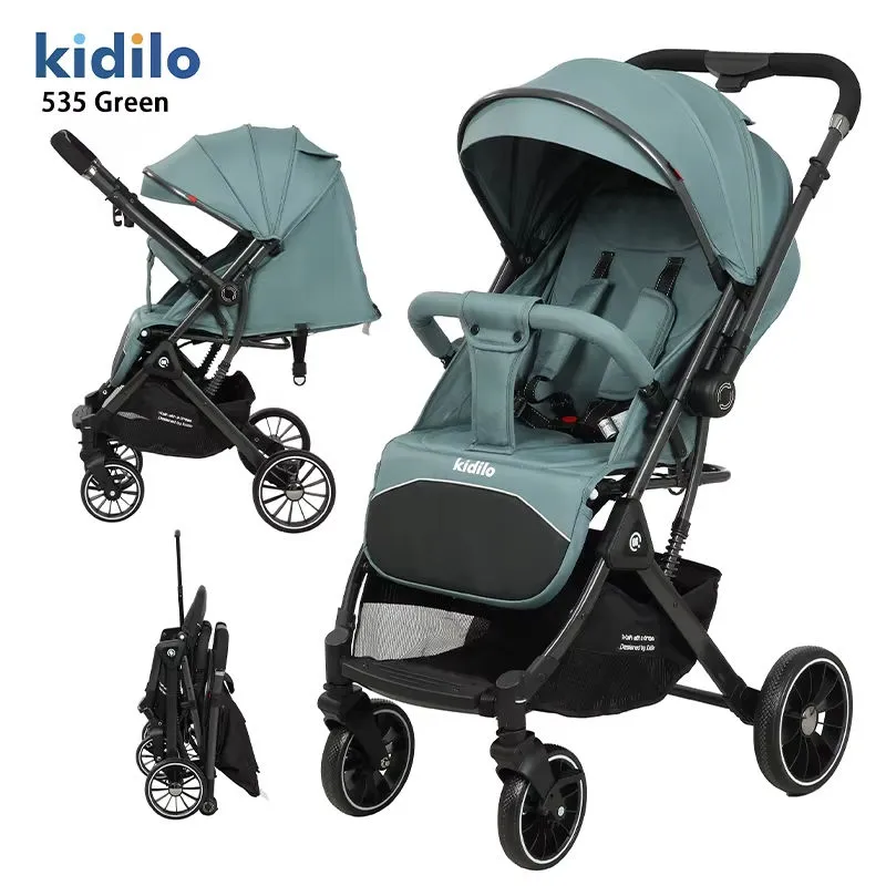 Kidilo 535 Premium Baby Stroller Pushchair for 0-5 Years Safe for Family Trips High Quality Baby Products