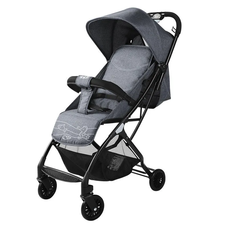 Lightweight Foldable Baby Stroller – Baobaohao S2 High Landscape - Grey